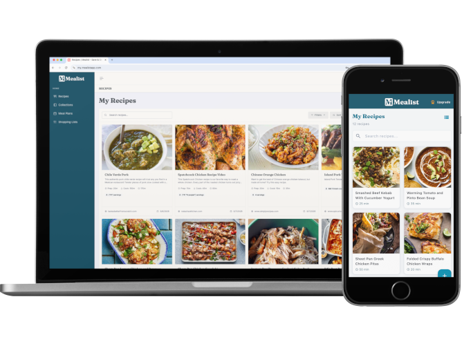 Mealist App on Devices