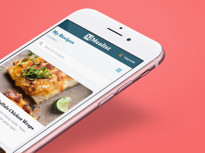 Recipe library in Mealist